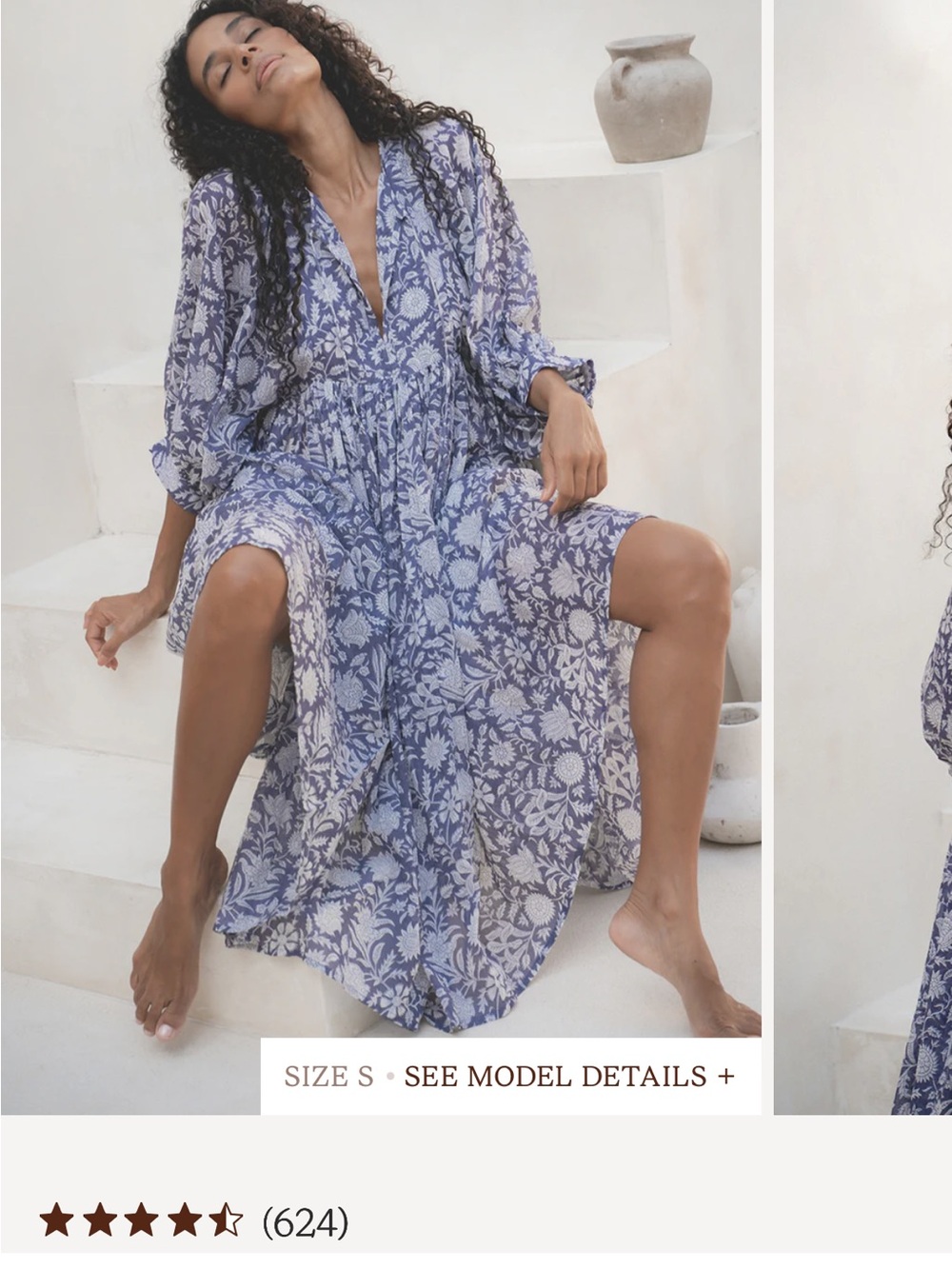 Daughters of India Kyra Midi Dress - Blue Iris